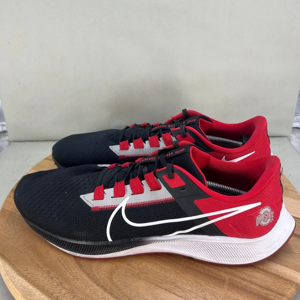 Nike Air Zoom Pegasus 38 Ohio State Buckeyes Mens 16 Black Red DJ0837-001